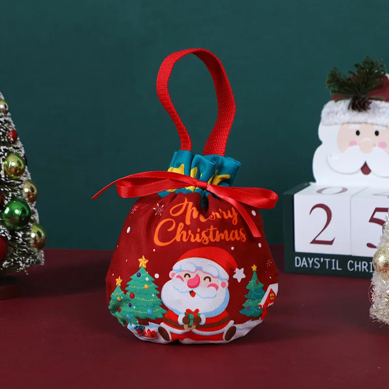 Christmas Drawstring Gift Bags