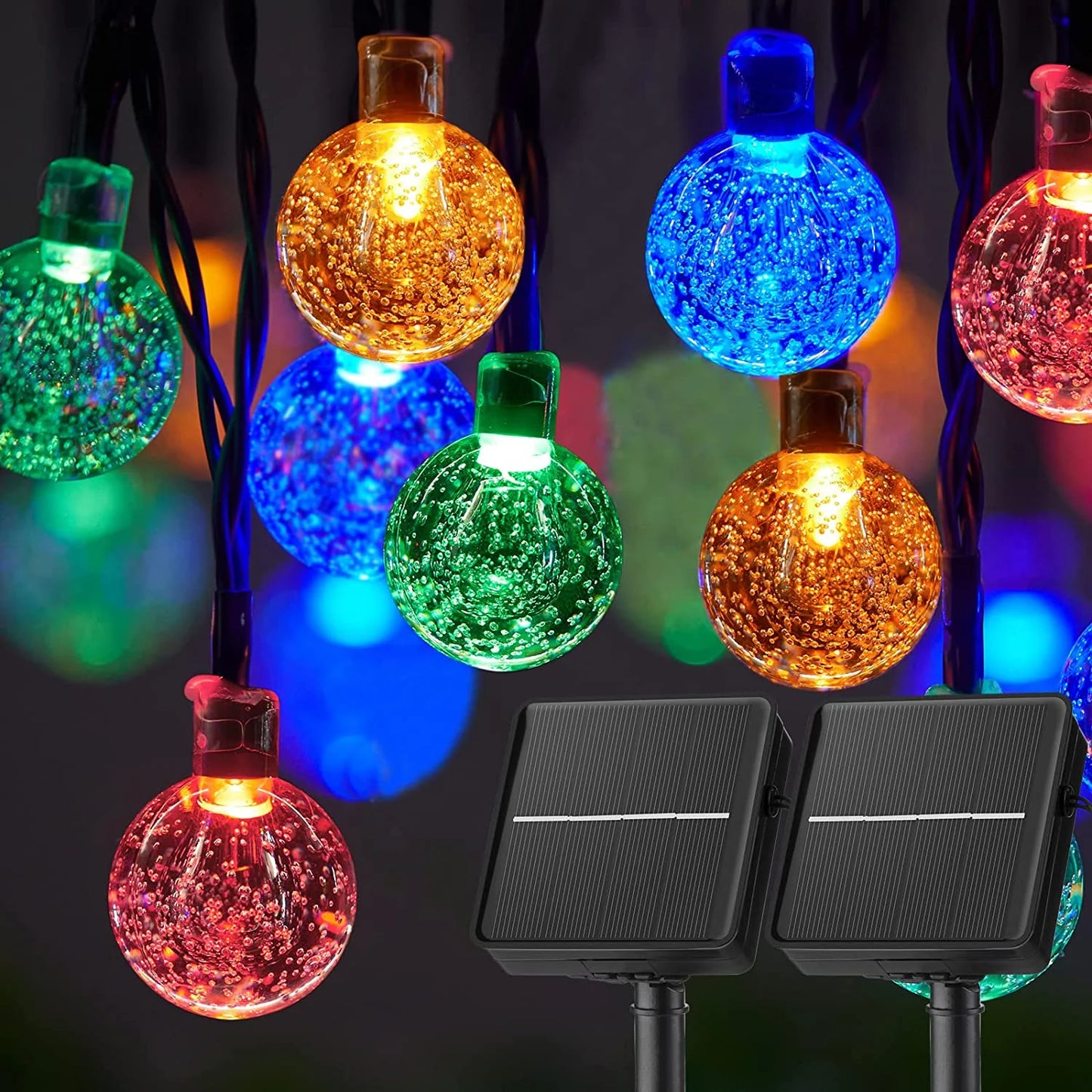 Solar Crystal Globe String Lights