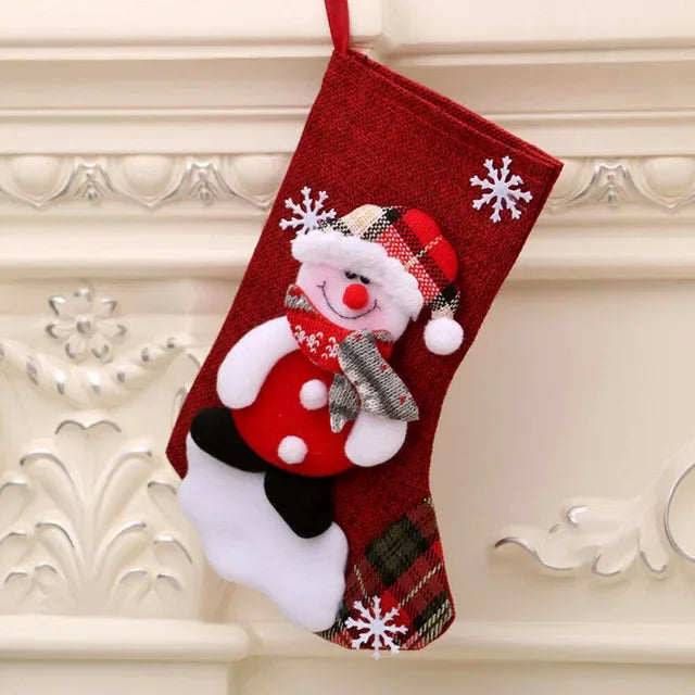 Santa and Elk Christmas Gift Stockings
