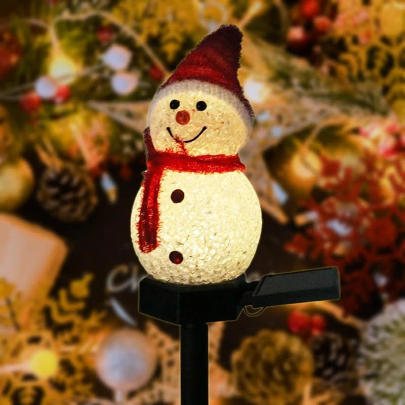 Solar LED Snowman Garden Lights