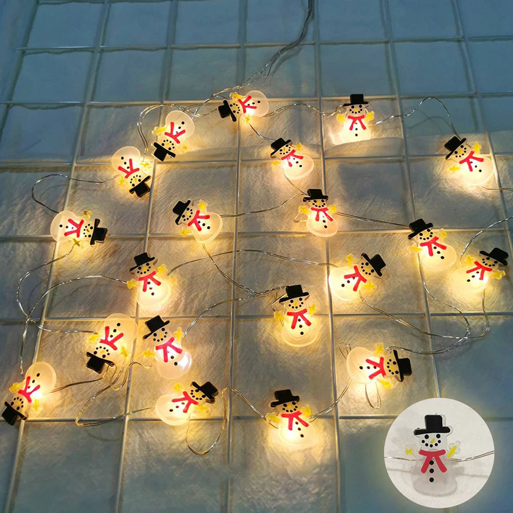 Santa Snowman Christmas LED String Lights