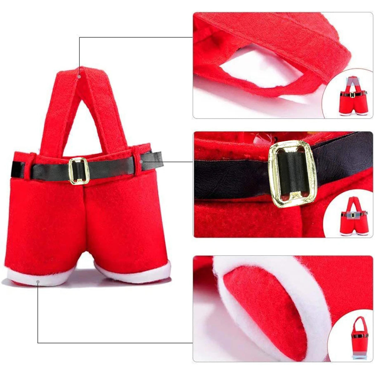 6-Pack Santa Shorts Gift Bags