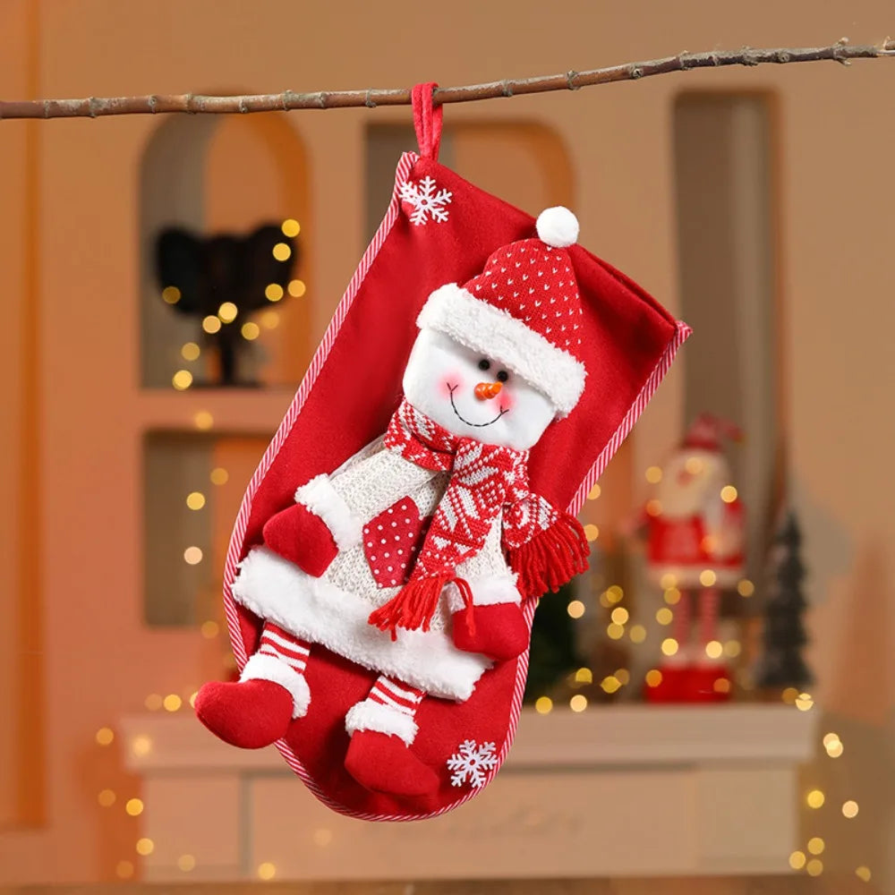 Durable Knitted Santa Claus Christmas Stockings