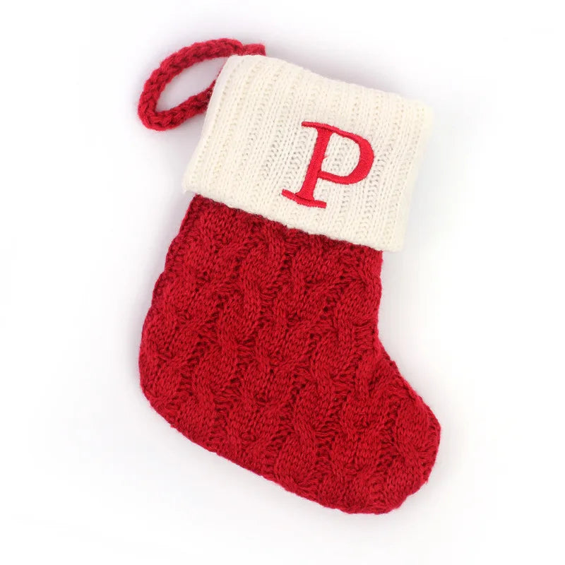 Red Knitted Christmas Socks