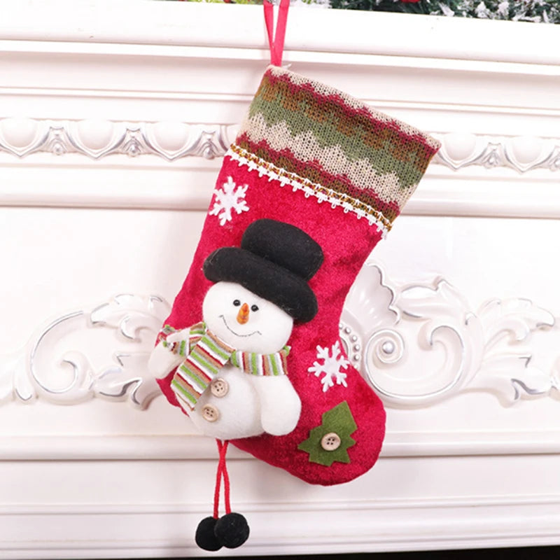 Santa Claus Snowman Christmas Socks