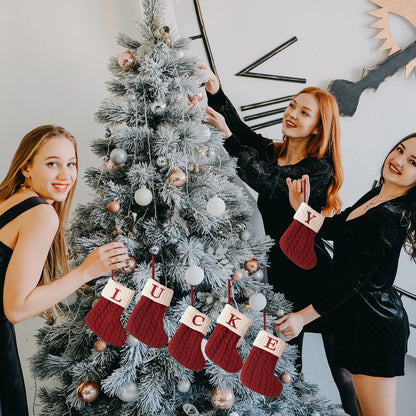 Red Knitted Christmas Socks