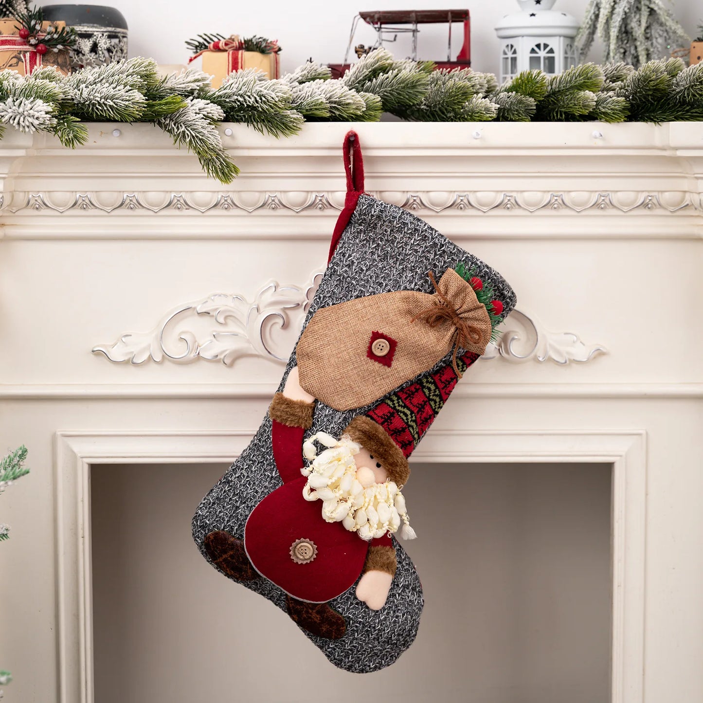 Large 3D Christmas Stocking