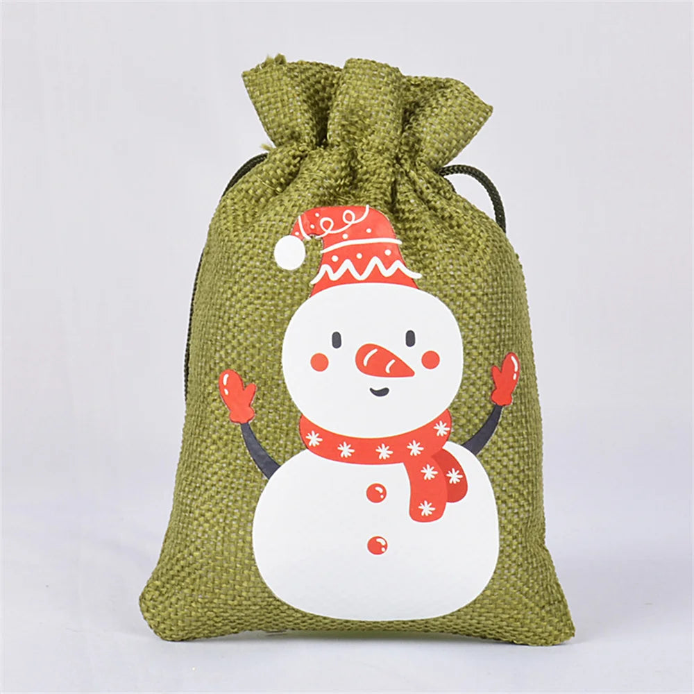 Linen Cotton Christmas Gift Bags