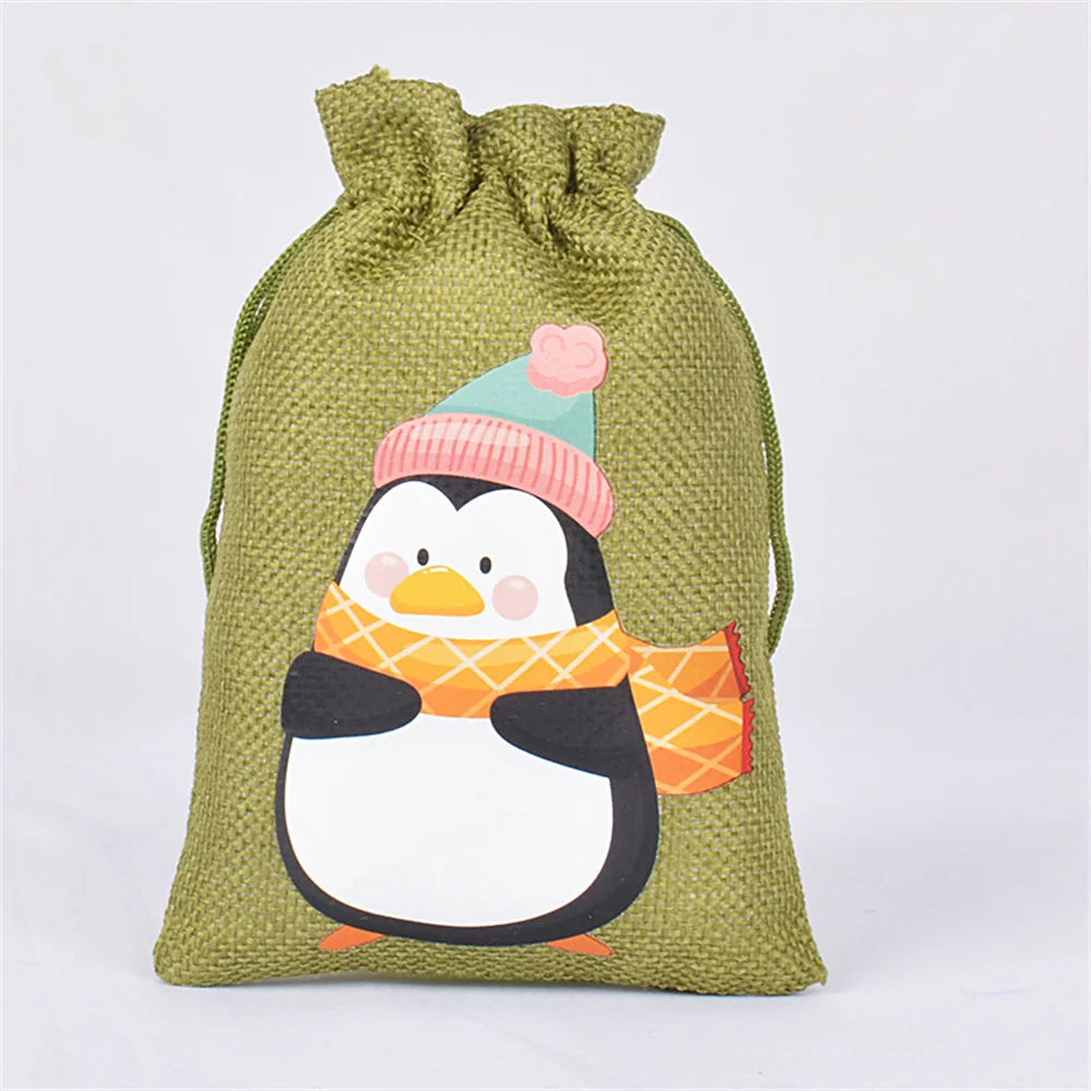 Linen Cotton Christmas Gift Bags