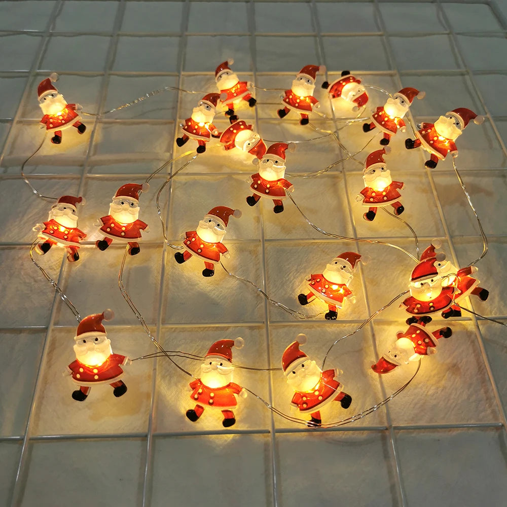 Santa Snowman Christmas LED String Lights