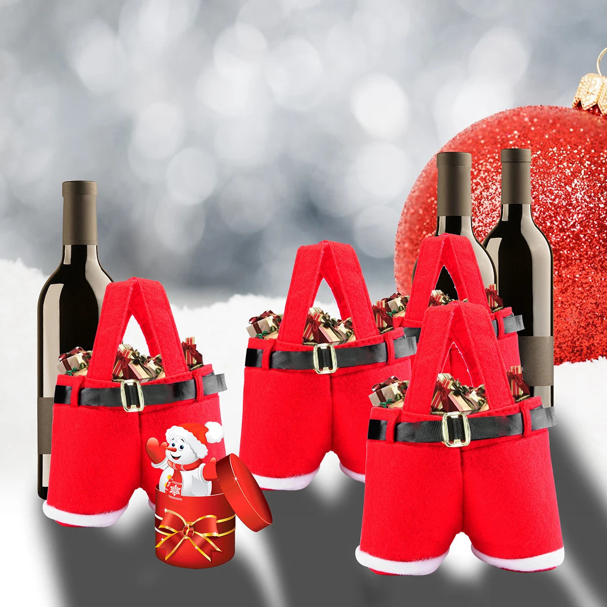 6-Pack Santa Shorts Gift Bags