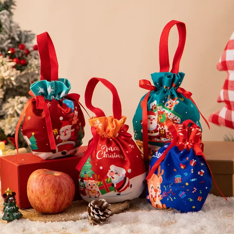 Christmas Drawstring Gift Bags