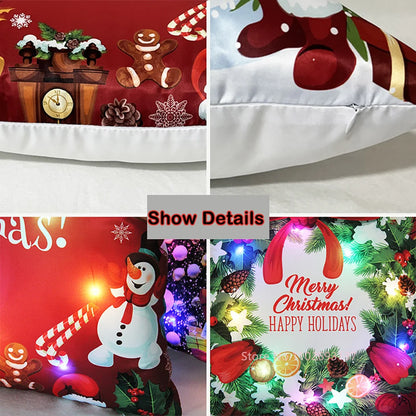 LED Santa Claus Cushion Cover
