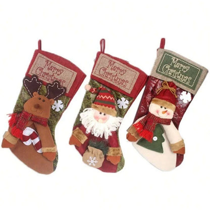 Large Cloth Christmas Stocking Gift Bag