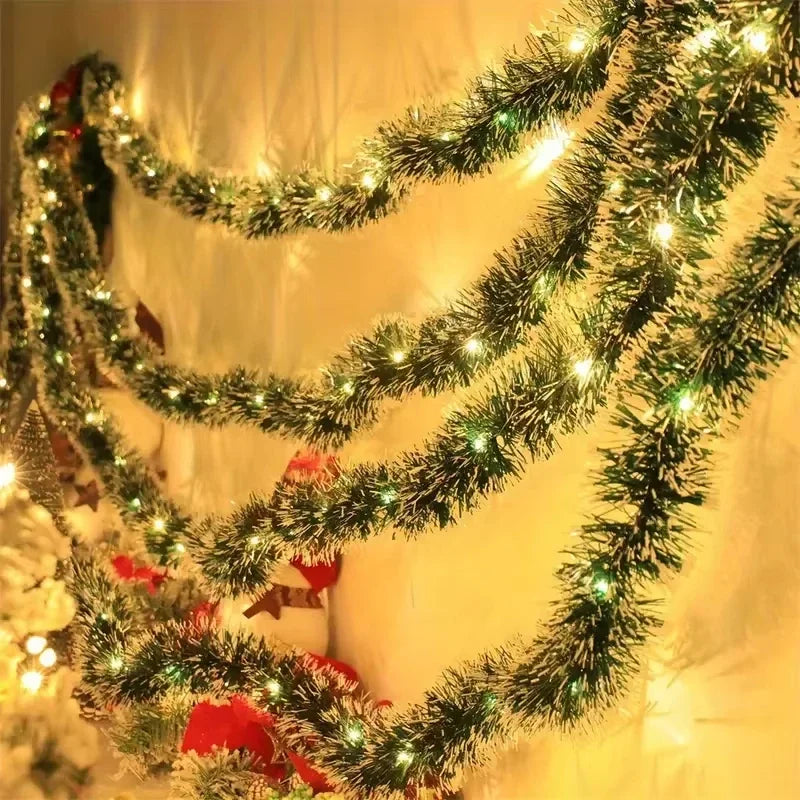 2m Christmas Tinsel Garland LED Light