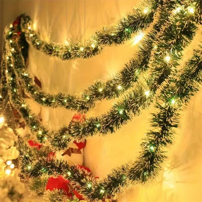 2m Christmas Tinsel Garland LED Light