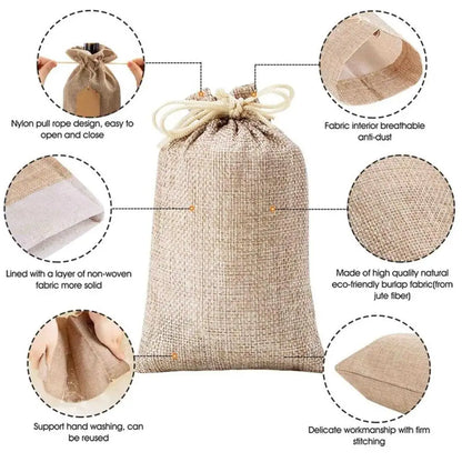 Linen Cotton Christmas Gift Bags
