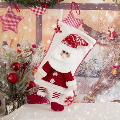 Durable Knitted Santa Claus Christmas Stockings