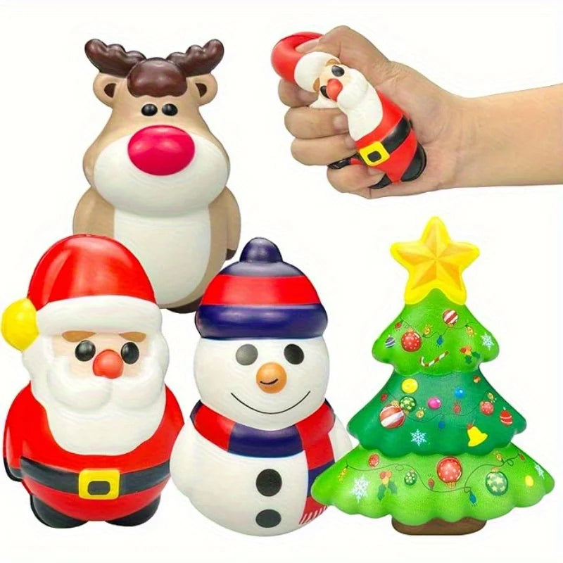 4-Pack Christmas Squishy Toys
