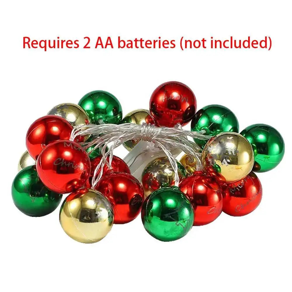 Christmas Balls Star Fairy String Lights Garland