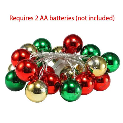 Christmas Balls Star Fairy String Lights Garland