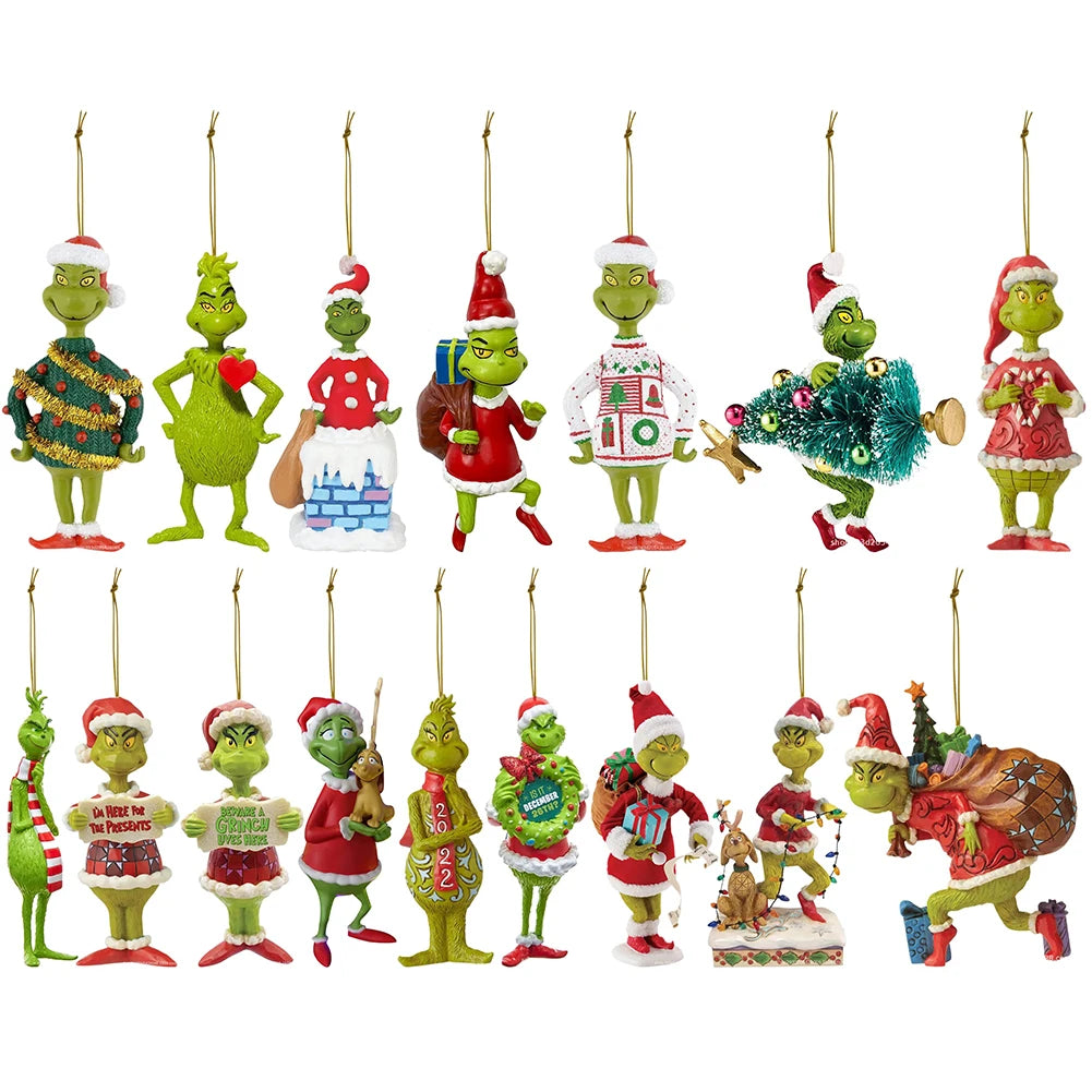 18-Piece Acrylic Green Monster Christmas