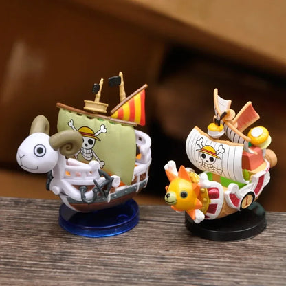 One Piece Thousand Sunny and Going Merry Mini Ship Figures
