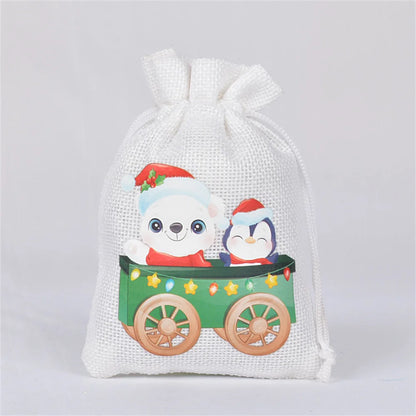 Linen Cotton Christmas Gift Bags