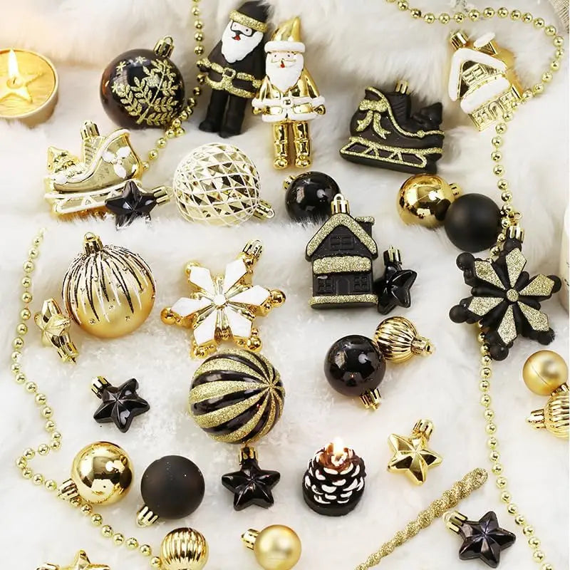 50-Piece Shatterproof Christmas Ball Ornaments Set