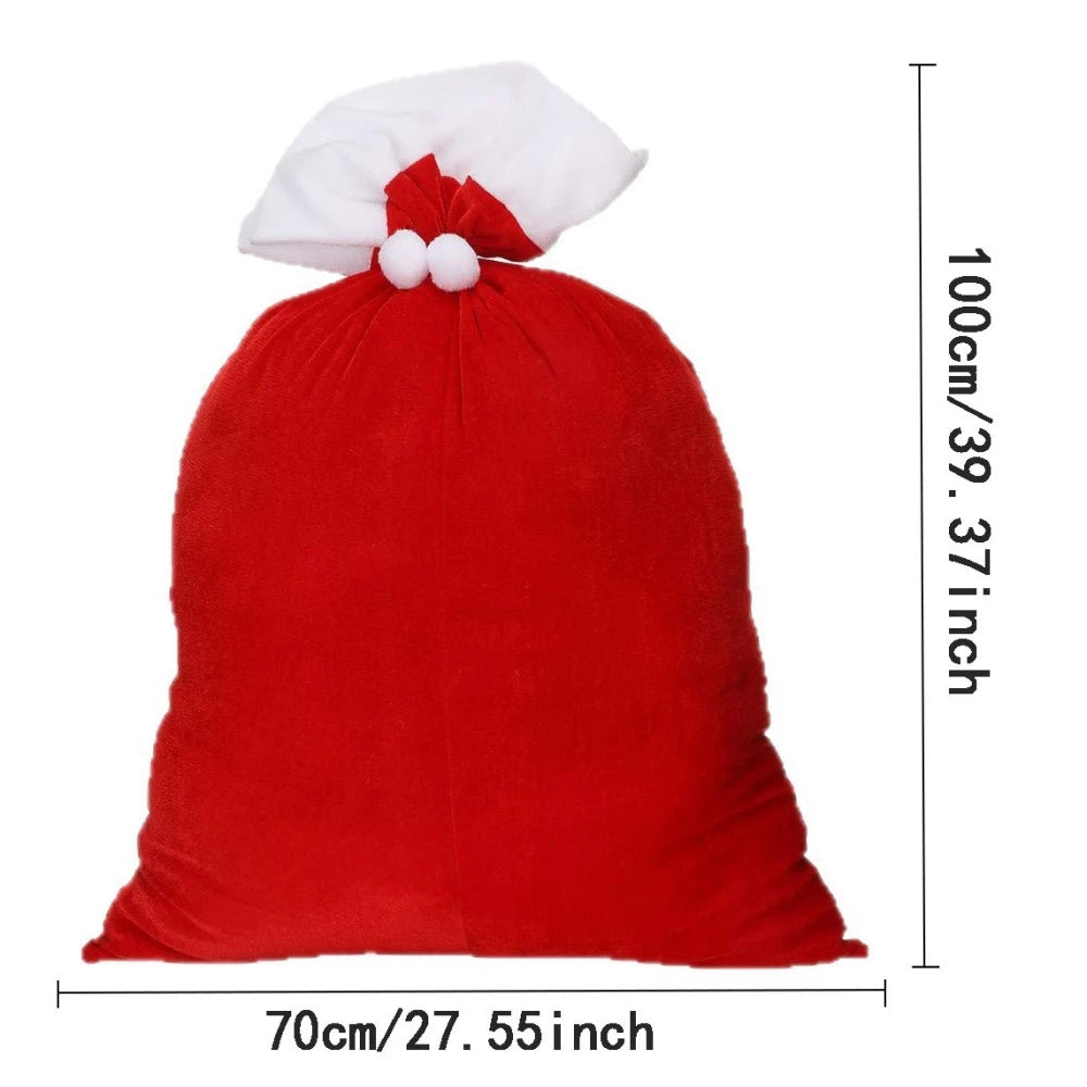 Large Red Santa Backpack Gift Bag