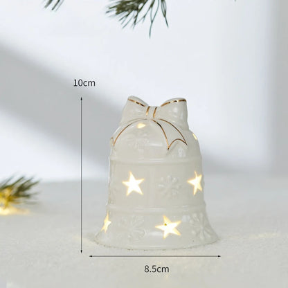 Ceramic Light Up Christmas Tree House Desktop