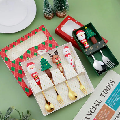 Stainless Steel Christmas Cutlery Set