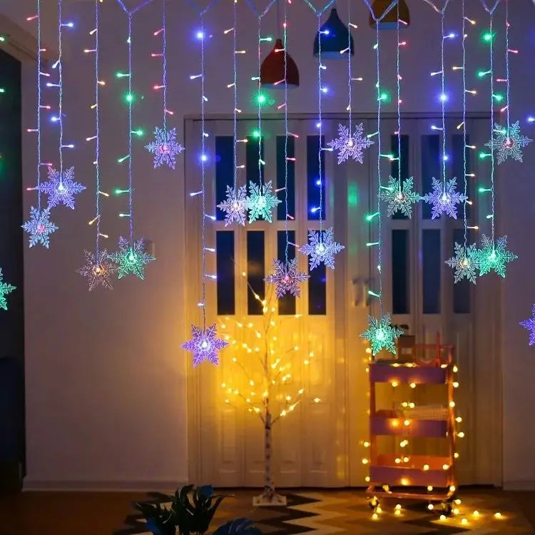3.2M Snowflake LED Curtain String Lights