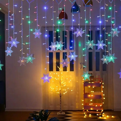 3.2M Snowflake LED Curtain String Lights