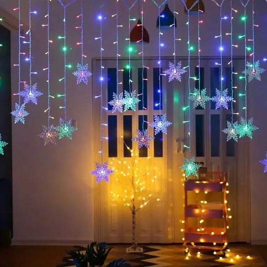3.2M Snowflake LED Curtain String Lights