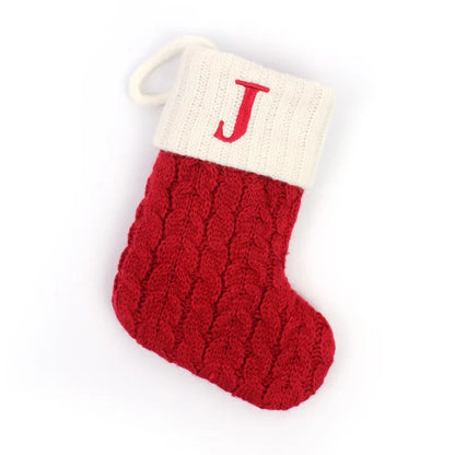 Red Knitted Christmas Socks