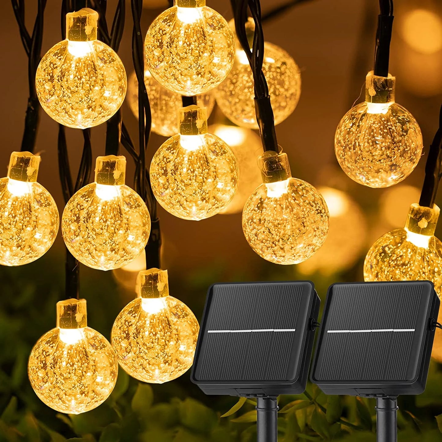 Solar Crystal Globe String Lights