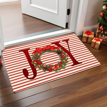 Red Santa Claus Christmas Door Mat
