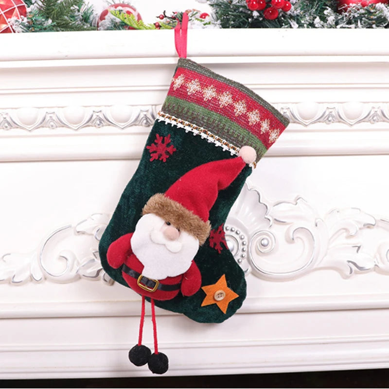 Santa Claus Snowman Christmas Socks