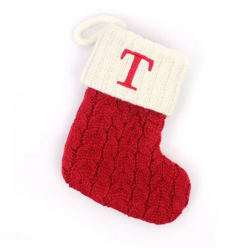 Red Knitted Christmas Socks