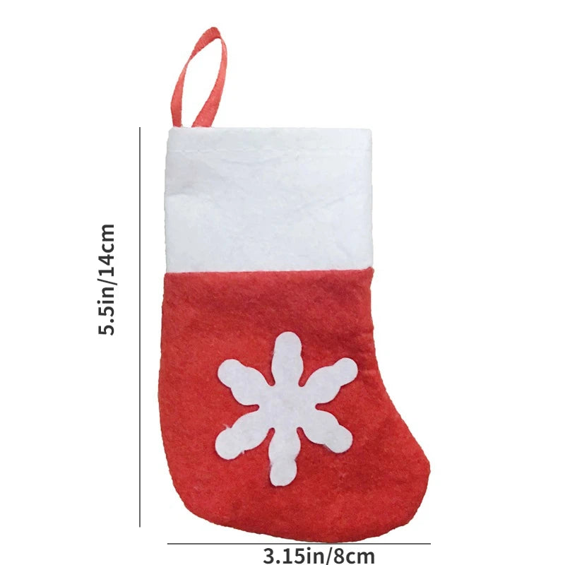 Knitted White Christmas Socks