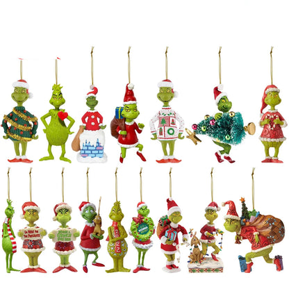18-Piece Acrylic Green Monster Christmas