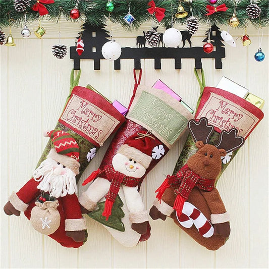 Large Cloth Christmas Stocking Gift Bag