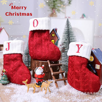 Red Knitted Christmas Socks