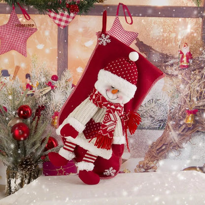 Durable Knitted Santa Claus Christmas Stockings