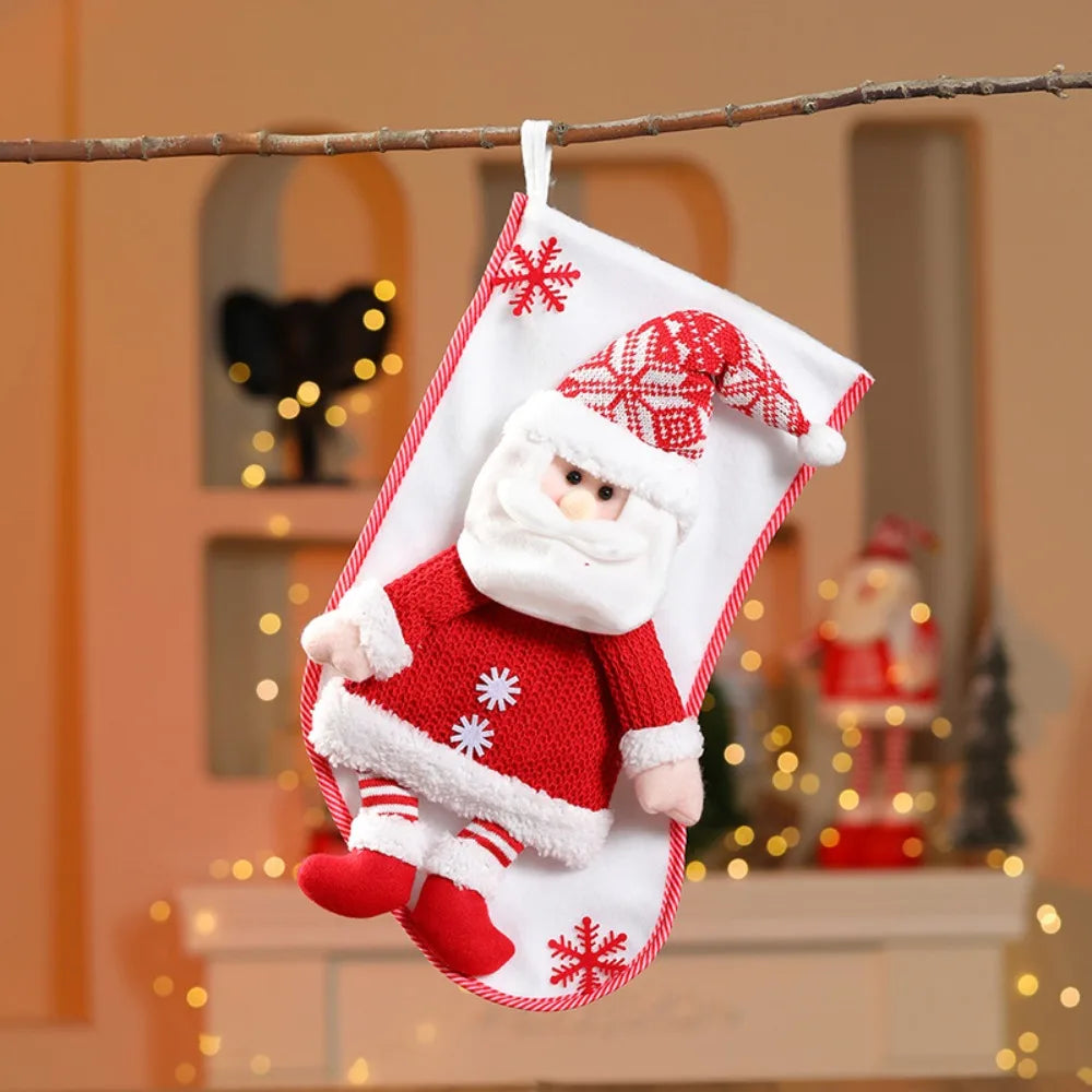 Durable Knitted Santa Claus Christmas Stockings