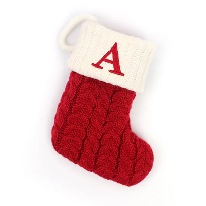 Red Knitted Christmas Socks