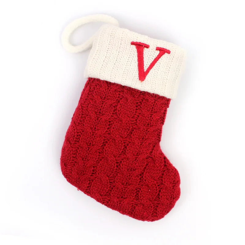 Red Knitted Christmas Socks