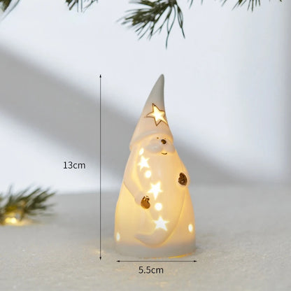 Ceramic Light Up Christmas Tree House Desktop