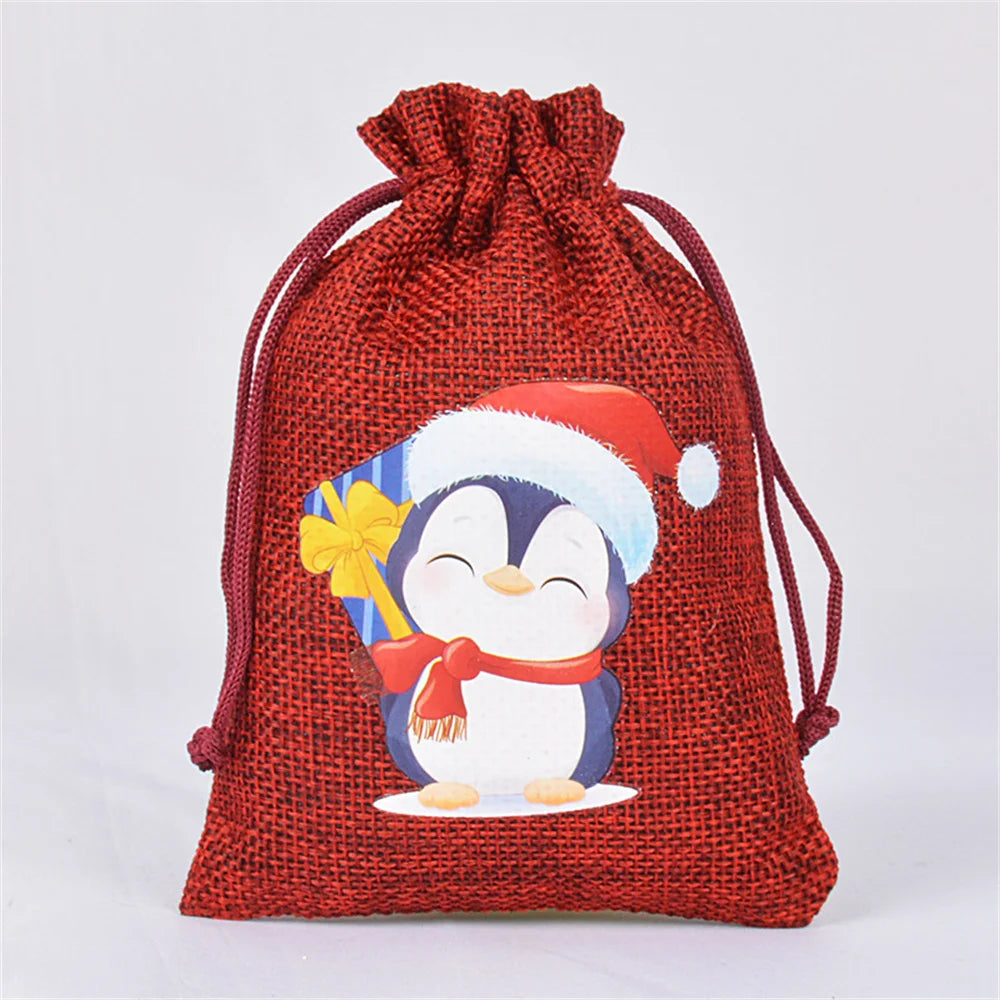 Linen Cotton Christmas Gift Bags